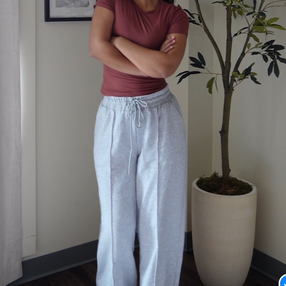 Grey boot cut sweatpants